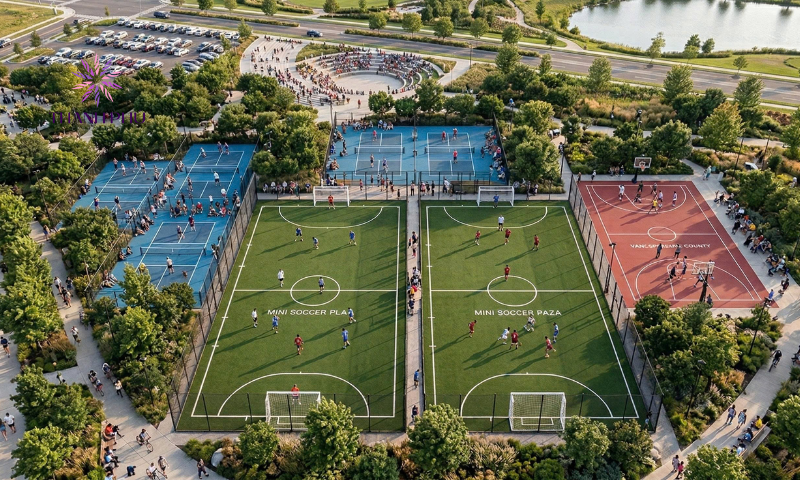 Khu thể thao ngoài trời năng động tại Thanh Phú Centre Point Bến Lức