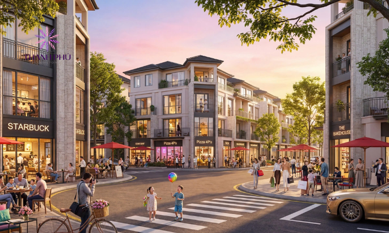 Phố thương mại sầm uất tại Thanh Phú Centre Point Bến Lức