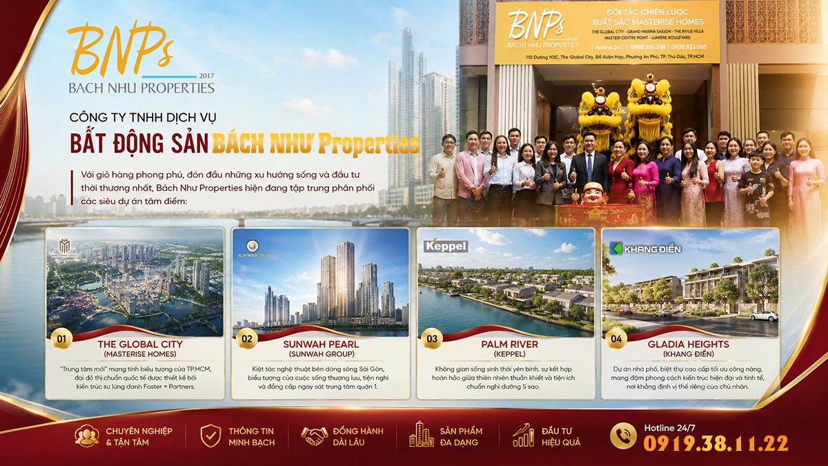 BÁCH NHƯ PROPERTIES – ĐỐI TÁC CHIẾN LƯỢC TOÀN DIỆN CỦA CÁC ĐẠI CHỦ ĐẦU TƯ BẤT ĐỘNG SẢN HÀNG ĐẦU