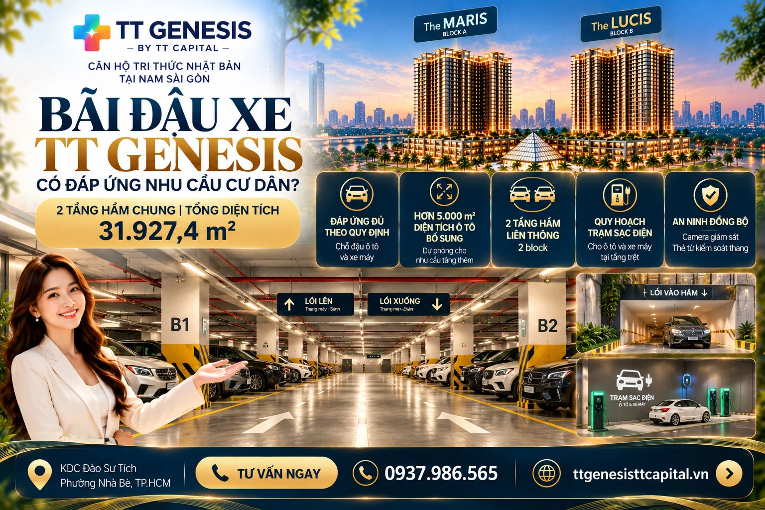 Bãi đậu xe TT Genesis có đáp ứng nhu cầu cư dân?