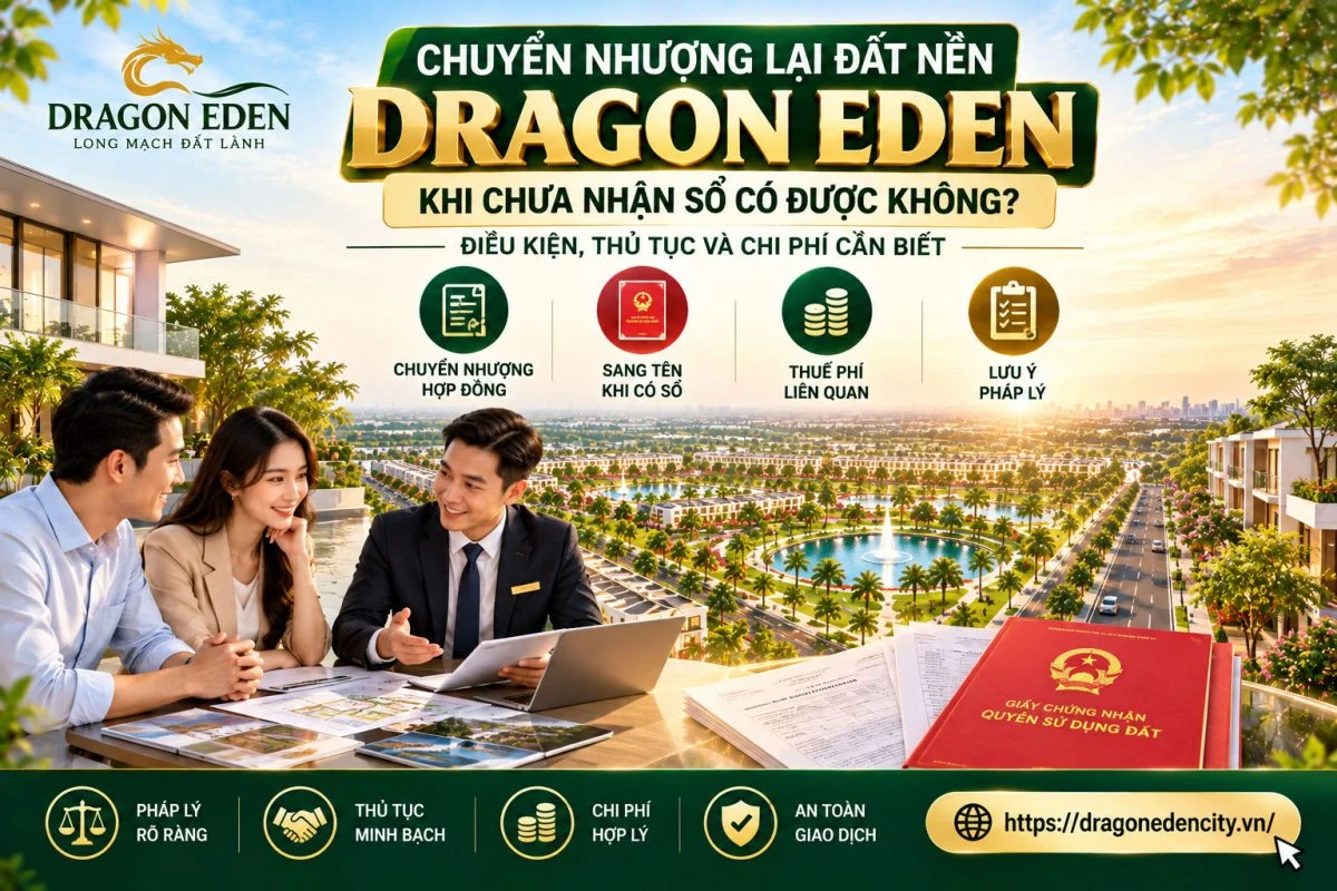 Chuyển Nhượng Lại Đất Nền Dragon Eden Khi Chưa Nhận Sổ Có Được Không? Điều Kiện, Thủ Tục Và Chi Phí Cần Biết